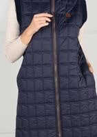 Tesettür giyim LACİVERT ARMALI KAPİTONE YELEK 5017