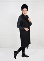 Tesettür giyim SİYAH SIRTI DÜĞME DETAYLI SÜET YELEK 5848 