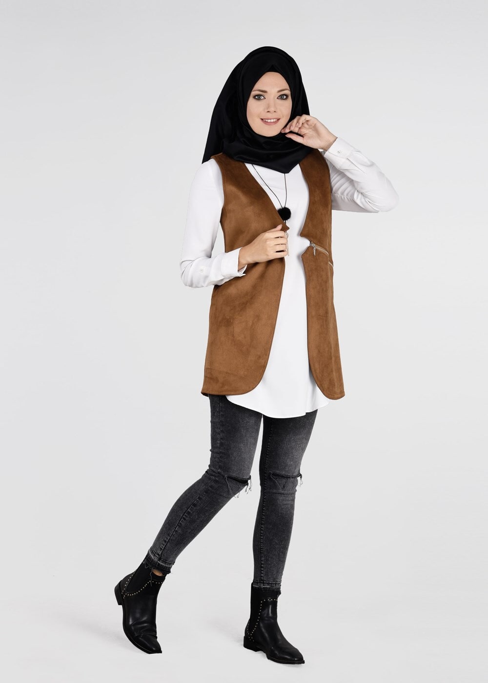 Tesettür giyim TABA 6648 YELEK