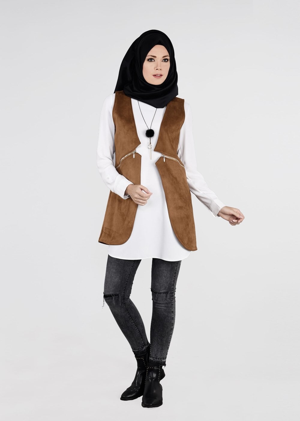 Tesettür giyim TABA 6648 YELEK