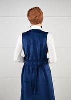 Tesettür giyim MAVİ KÜRK DETAYLI SÜET YELEK 6748 