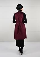 Tesettür giyim MÜRDÜM KÜRK DETAYLI SÜET YELEK 6748 