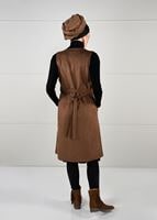 Tesettür giyim TABA KÜRK DETAYLI SÜET YELEK 6748 