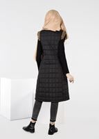 Tesettür giyim SİYAH PELUŞLU ŞİŞME YELEK 9707 