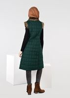 Tesettür giyim HAKİ PELUŞLU ŞİŞME YELEK 9707 