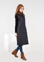 Tesettür giyim LACİVERT PELUŞLU ŞİŞME YELEK 9707 