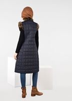 Tesettür giyim LACİVERT PELUŞLU ŞİŞME YELEK 9707 