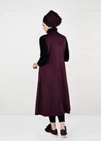 Tesettür giyim MÜRDÜM BELİ DETAYLI SÜET YELEK 9748