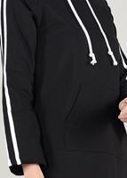 Vêtements hijab NOIR TUNIQUE DE SURVÊTEMENT À RAYURES 0051