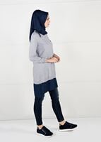 Tesettür giyim GRİ PENYE TUNİK 50115 