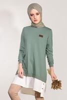 Tesettür giyim YEŞİL PENYE TUNİK 50115 