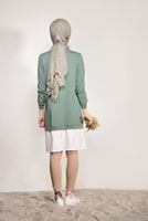 Tesettür giyim YEŞİL PENYE TUNİK 50115 