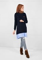 Tesettür giyim LACİVERT PENYE TUNİK 50115 
