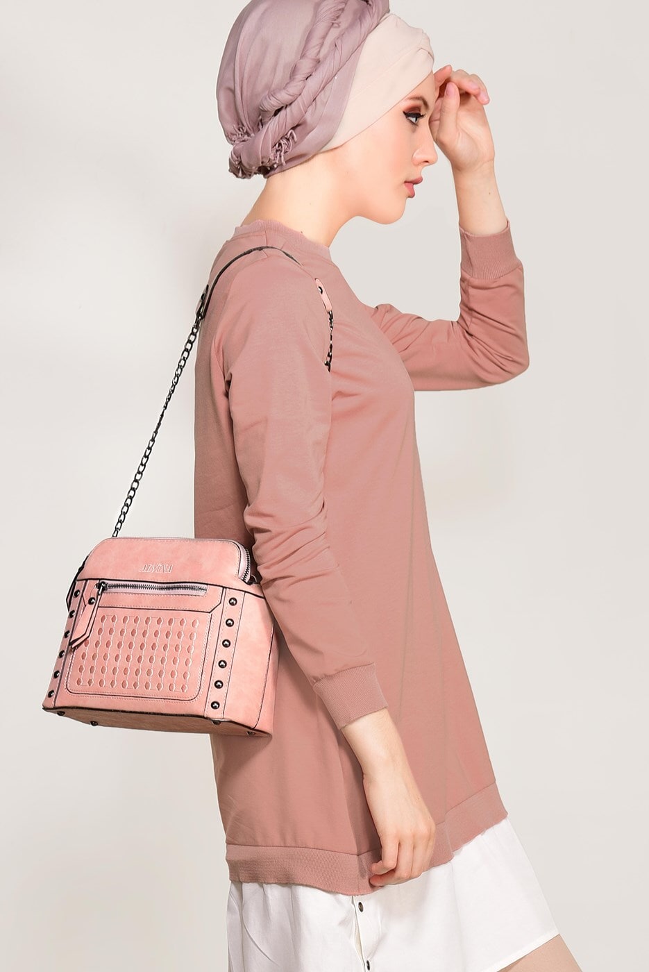 Tesettür giyim PUDRA PENYE TUNİK 50115 