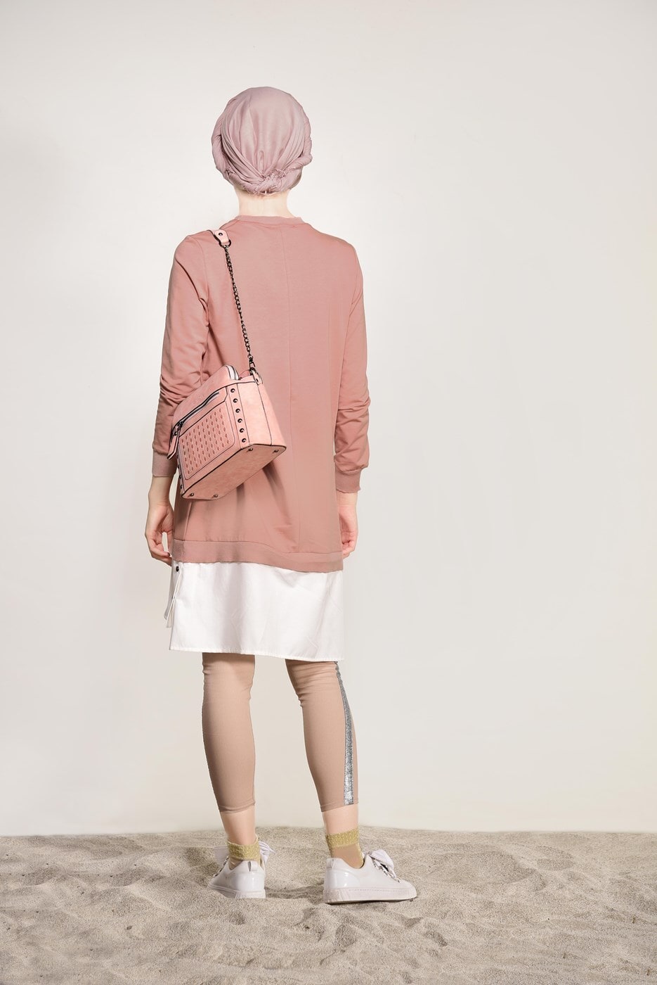 Tesettür giyim PUDRA PENYE TUNİK 50115 