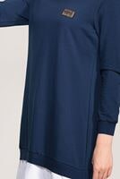 Tesettür giyim LACİVERT PENYE TUNİK 50115 