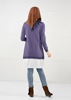 Tesettür giyim BEJ PENYE TUNİK 50115 