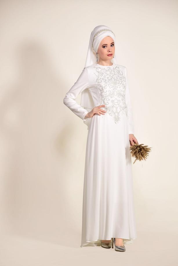 Vêtements hijab  Bead Embroidery Evening Dress T 09625  - TRENDTESETTÜR