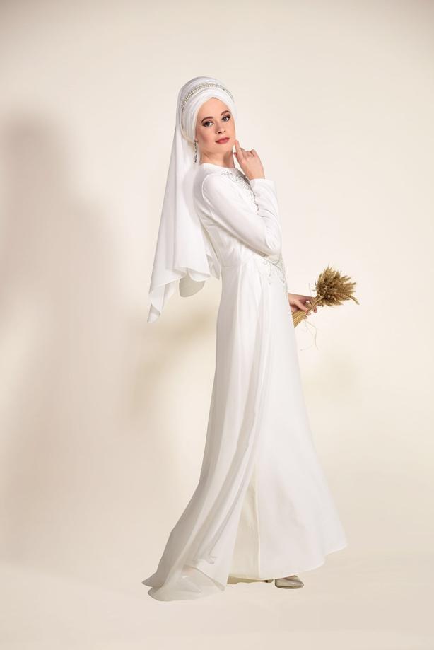 Vêtements hijab  Bead Embroidery Evening Dress T 09625  - TRENDTESETTÜR