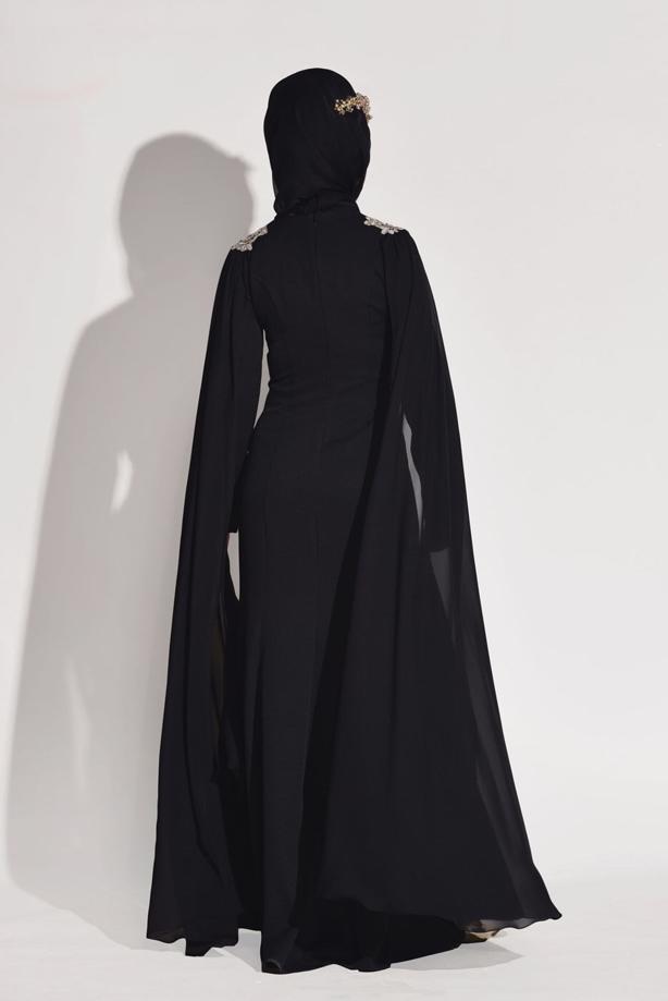 Vêtements hijab  GUIPURE EMBROIDERED EVENING DRESS 68625  - TRENDTESETTÜR