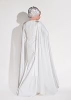 Tesettür giyim KREM GÜPÜR İŞLEME DETAYLI ABİYE ELBİSE 68625