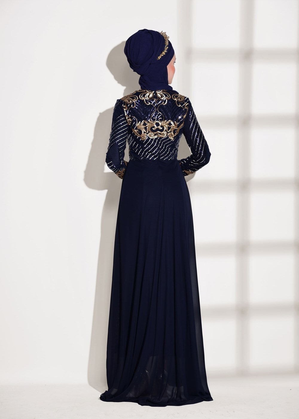 Vêtements hijab BLEU MARINE Robe T 87625