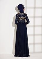 Vêtements hijab BLEU MARINE Robe T 87625