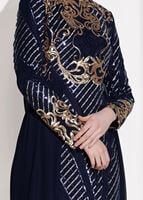 Vêtements hijab BLEU MARINE Robe T 87625