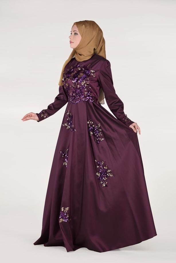 Vêtements hijab  SEQUINED EVENING DRESS 2191  - TRENDTESETTÜR