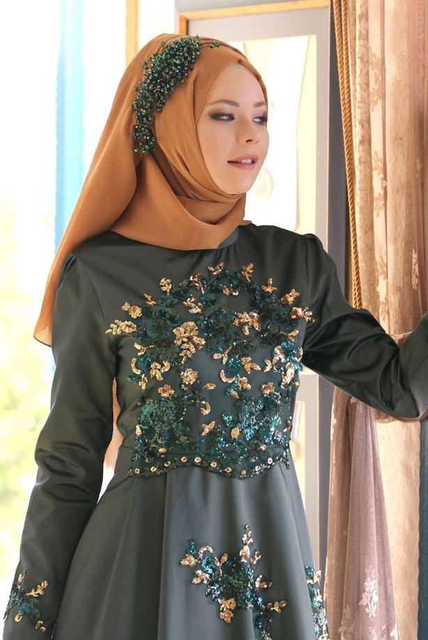 Vêtements hijab  SEQUINED EVENING DRESS 2191  - TRENDTESETTÜR