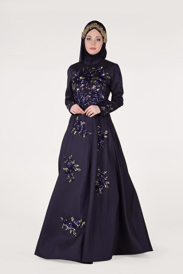 Vêtements hijab  SEQUINED EVENING DRESS 2191  - TRENDTESETTÜR
