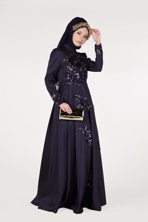 Vêtements hijab  SEQUINED EVENING DRESS 2191  - TRENDTESETTÜR