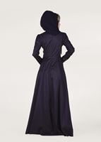 Hijab clothing NAVY BLUE SEQUINED EVENING DRESS 2191 