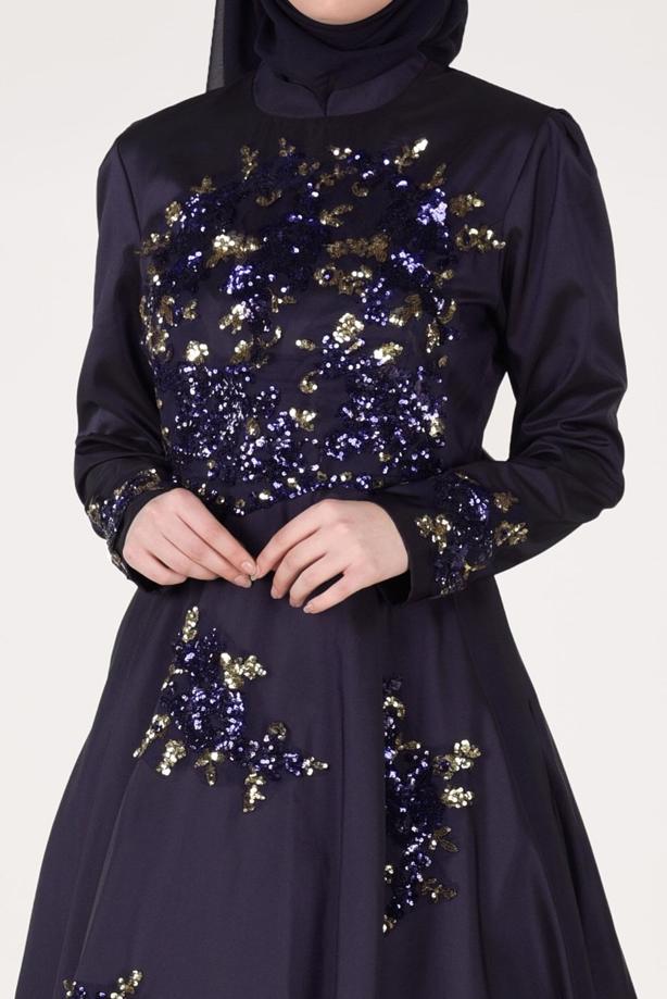 Vêtements hijab  SEQUINED EVENING DRESS 2191  - TRENDTESETTÜR