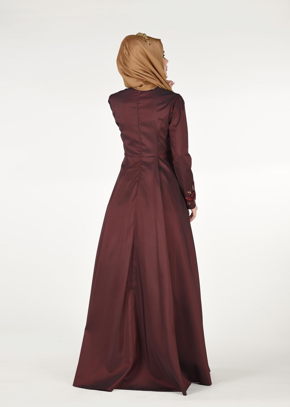 Vêtements hijab PRUNE ROBE DE SOIRÉE À PAILLETTES 2191
