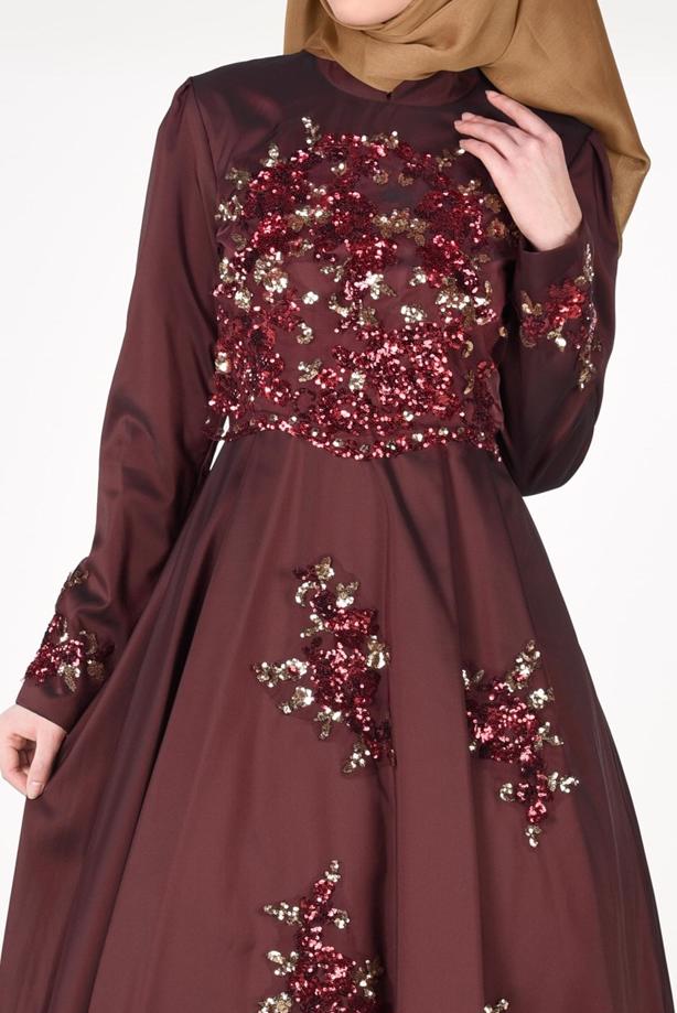 Vêtements hijab  SEQUINED EVENING DRESS 2191  - TRENDTESETTÜR