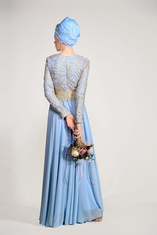 Vêtements hijab  GUIPURED EVENING DRESS 2581  - TRENDTESETTÜR