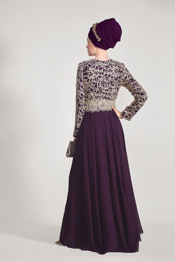 Vêtements hijab  GUIPURED EVENING DRESS 2581  - TRENDTESETTÜR