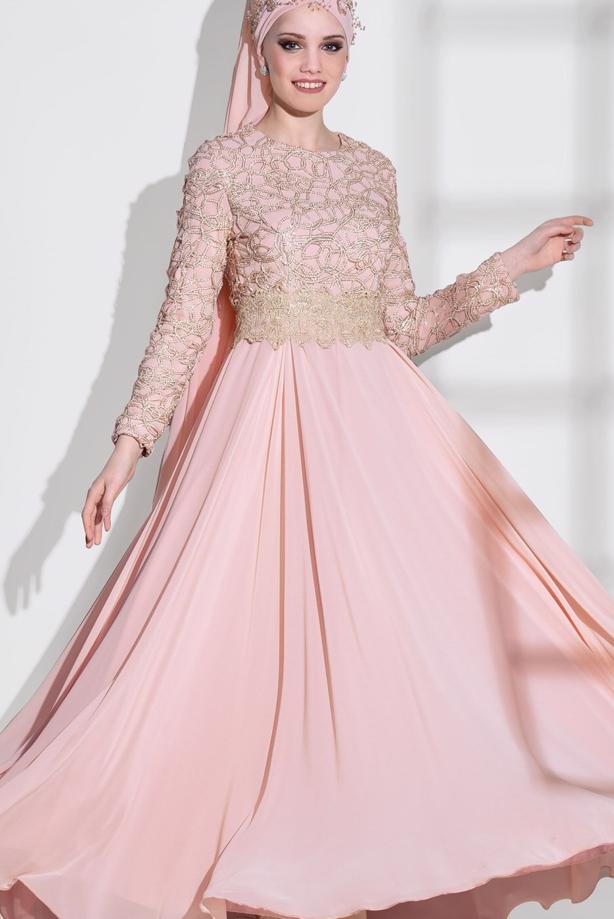 Vêtements hijab  GUIPURED EVENING DRESS 2581  - TRENDTESETTÜR