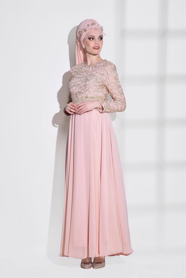 Vêtements hijab  GUIPURED EVENING DRESS 2581  - TRENDTESETTÜR