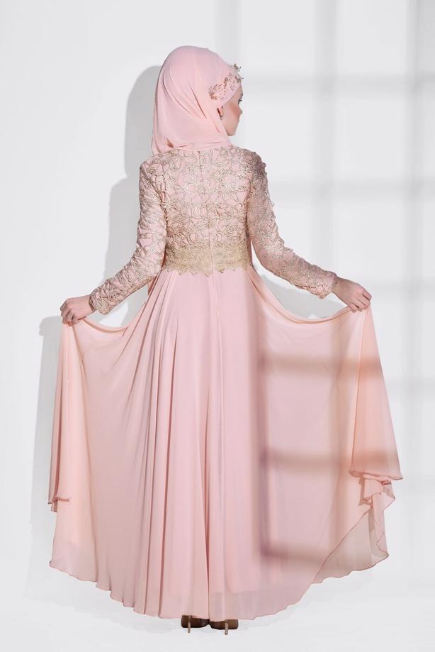 Vêtements hijab  GUIPURED EVENING DRESS 2581  - TRENDTESETTÜR