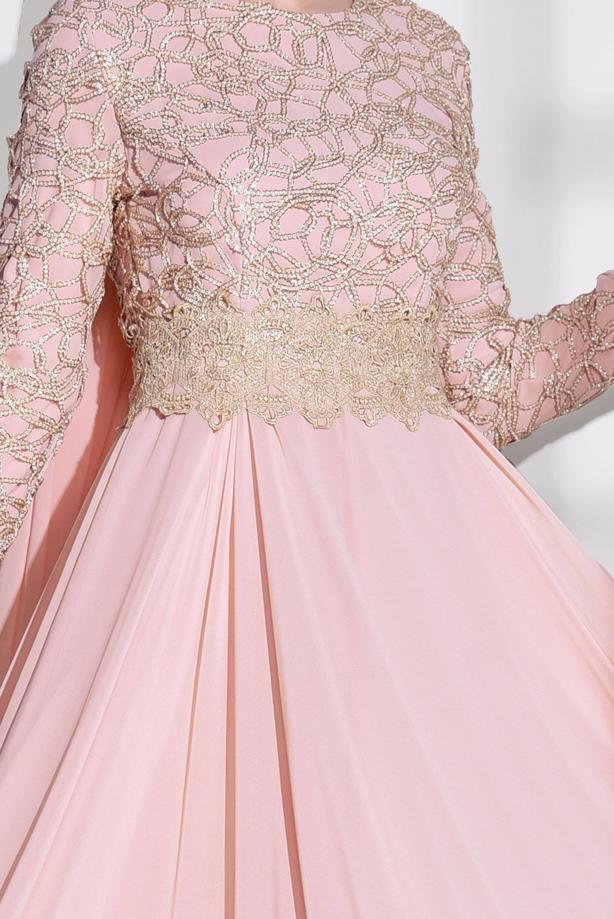 Vêtements hijab  GUIPURED EVENING DRESS 2581  - TRENDTESETTÜR