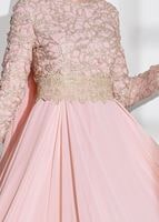 Hijab clothing POWDER GUIPURED EVENING DRESS 2581 