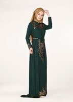 Vêtements hijab VERT  Robe de Soirée T 2951 