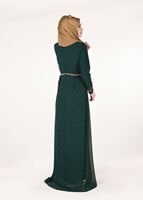 Vêtements hijab VERT  Robe de Soirée T 2951 
