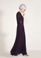 Vêtements hijab PRUNE ROBE DE SOIRÉE DÉTAIL PAILLETTE 3131
