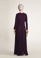 Vêtements hijab PRUNE ROBE DE SOIRÉE DÉTAIL PAILLETTE 3131