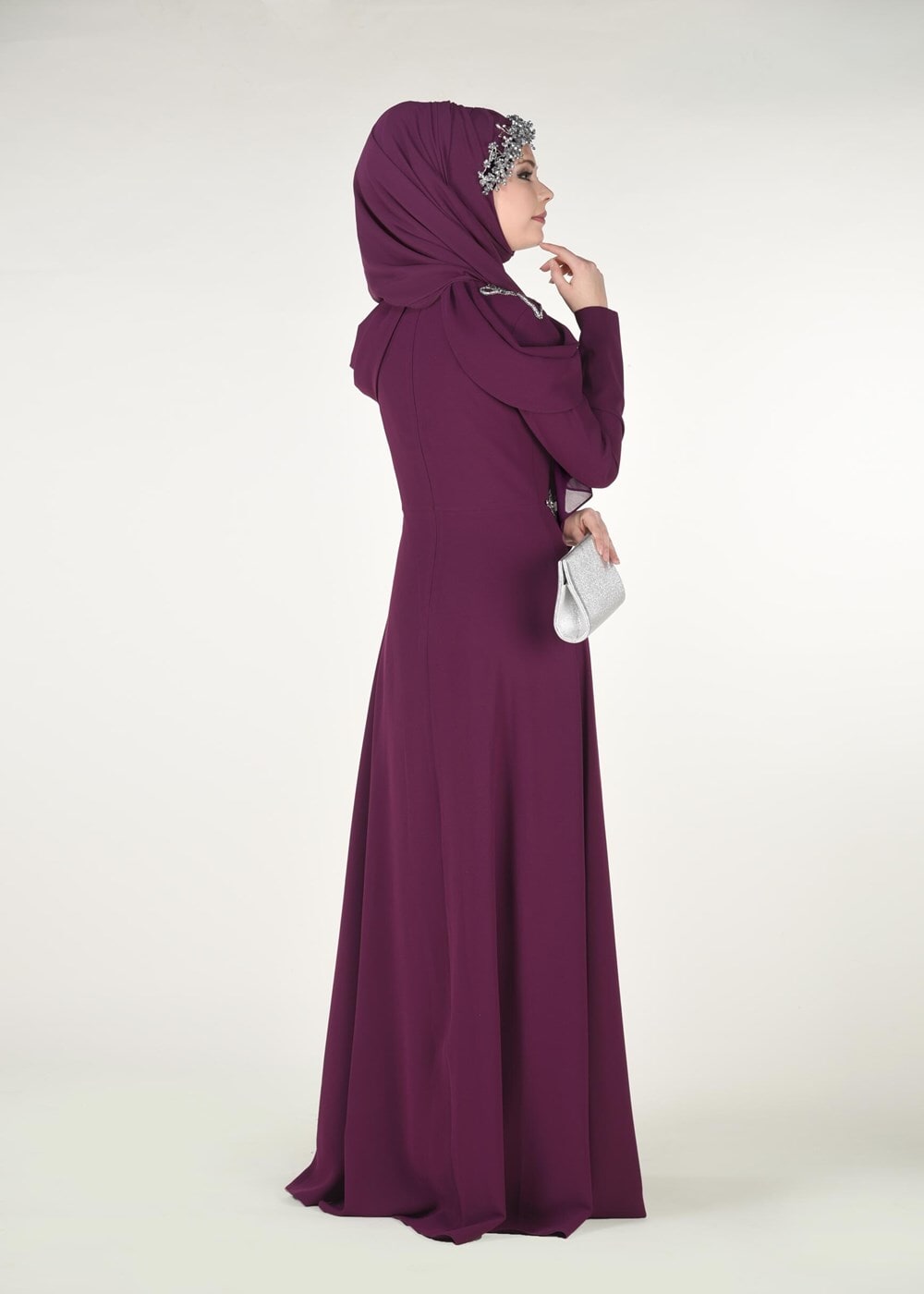 Vêtements hijab POURPRE Robe de Soirée T 3762