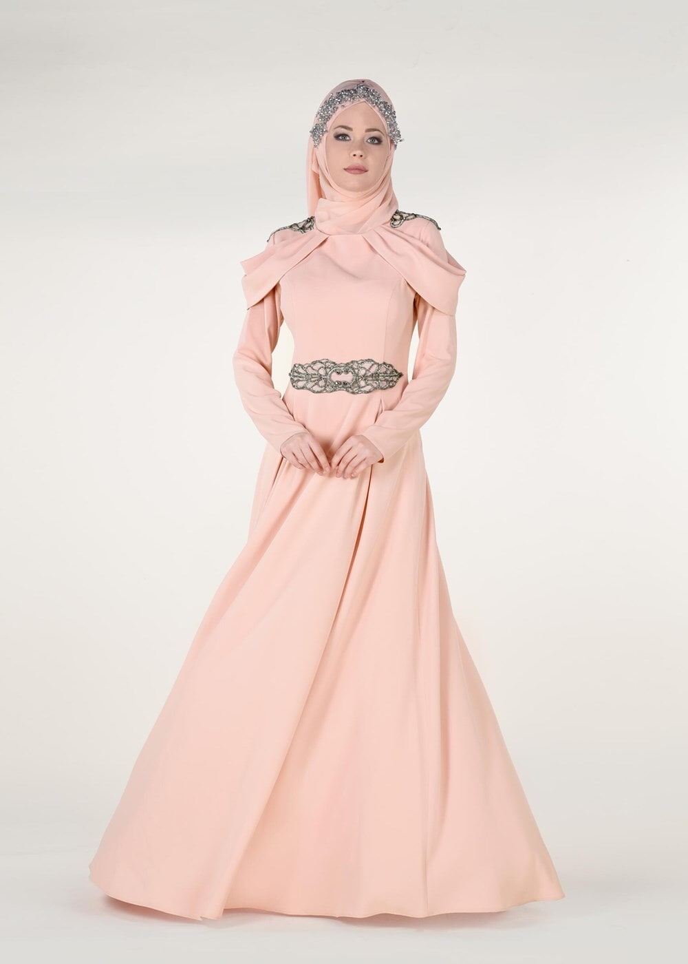 Vêtements hijab POUDRE Robe de Soirée T 3762