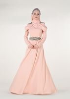 Vêtements hijab POUDRE Robe de Soirée T 3762